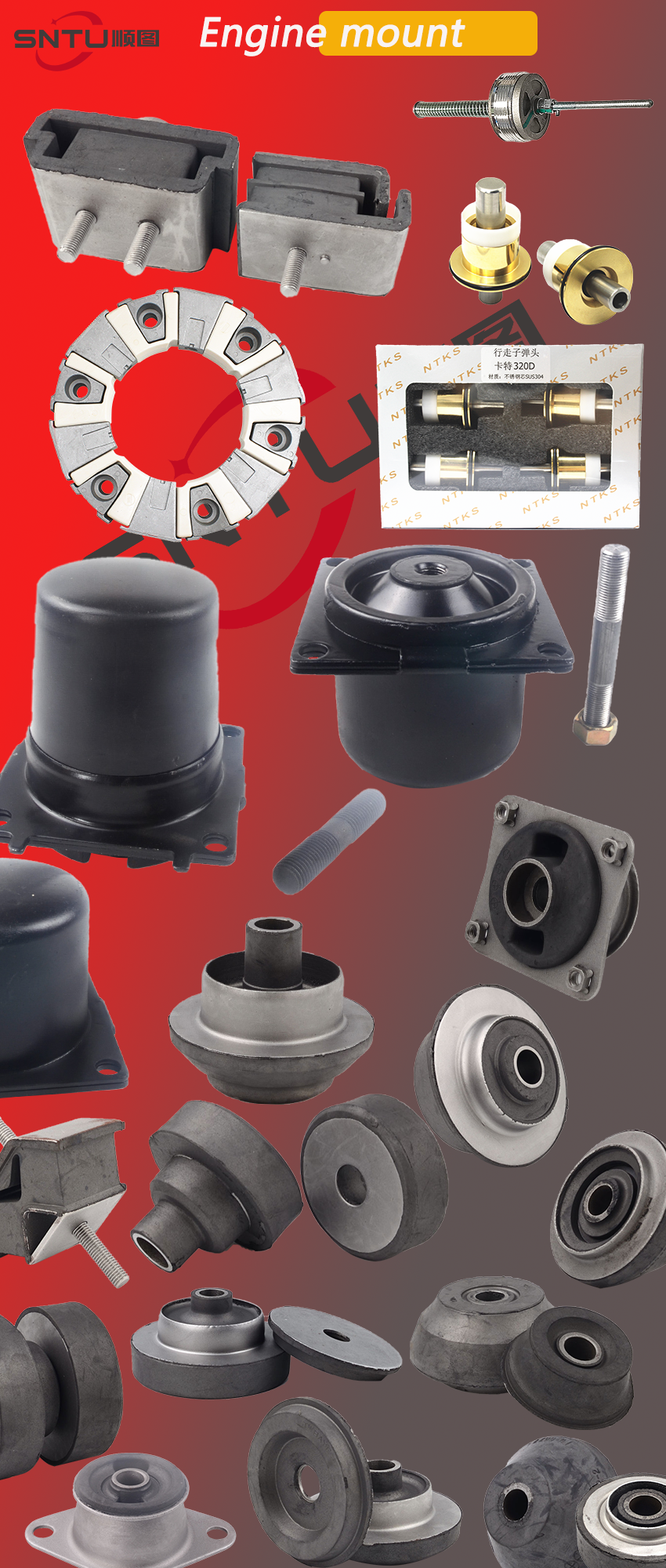 Pièces de machine d'excavatrice en gros après marché Chine usine de soutien usine E308 support de coussin de moteur pour CATERPILLAR